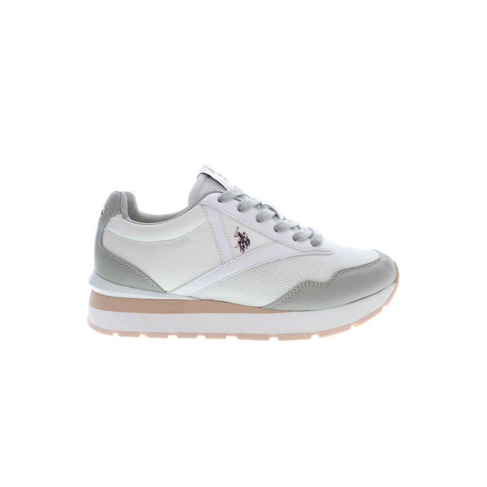 US POLO ASSN. Hvid polyester sneaker til kvinder