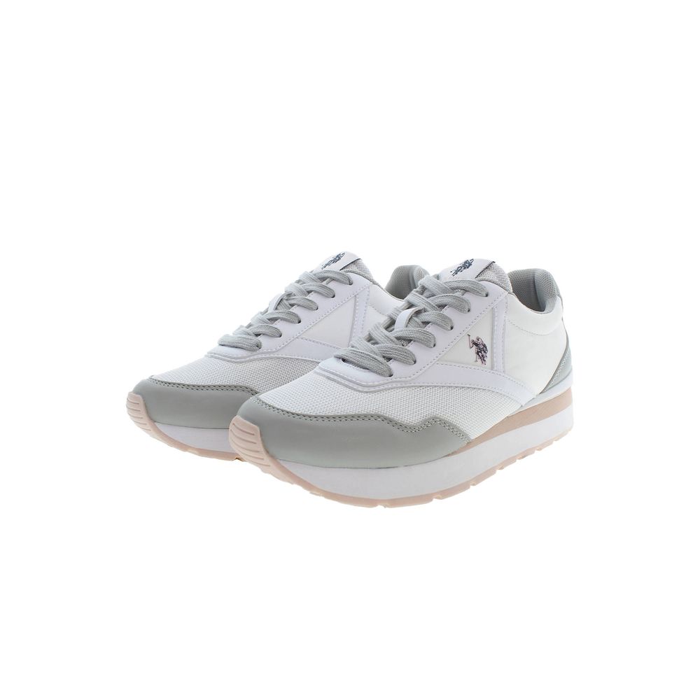 US POLO ASSN. Hvid polyester sneaker til kvinder