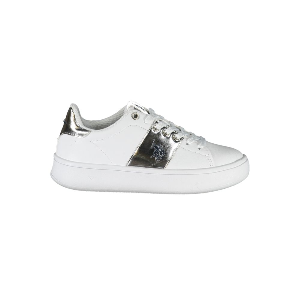 US POLO ASSN. Hvid polyethylen sneaker til kvinder