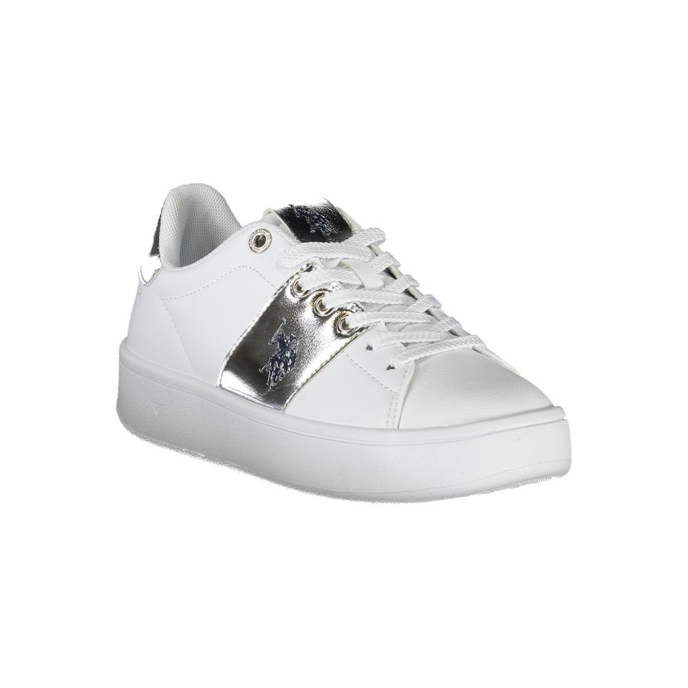 US POLO ASSN. Hvid polyethylen sneaker til kvinder