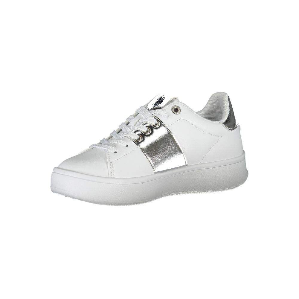 US POLO ASSN. Hvid polyethylen sneaker til kvinder