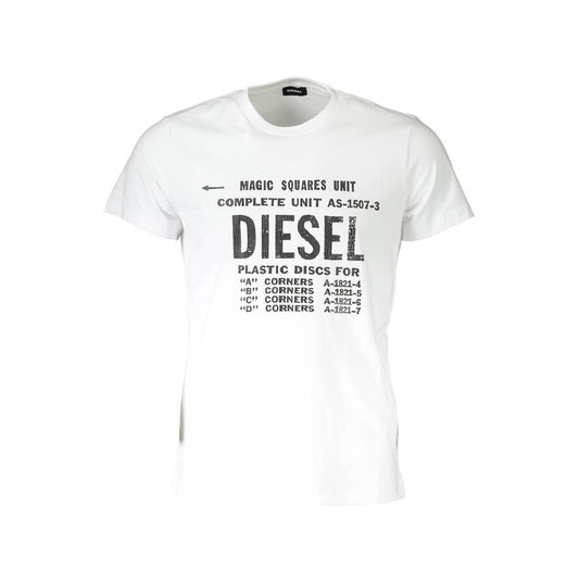 Diesel hvid bomuld herre T-shirt