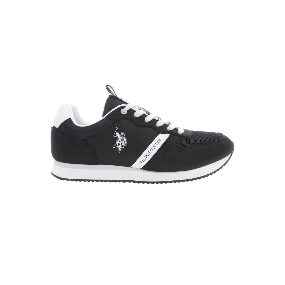 US POLO ASSN. Sort polyester herre sneaker