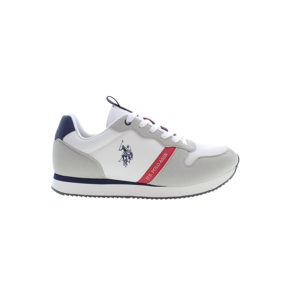 US POLO ASSN. Hvid polyester sneaker til mænd