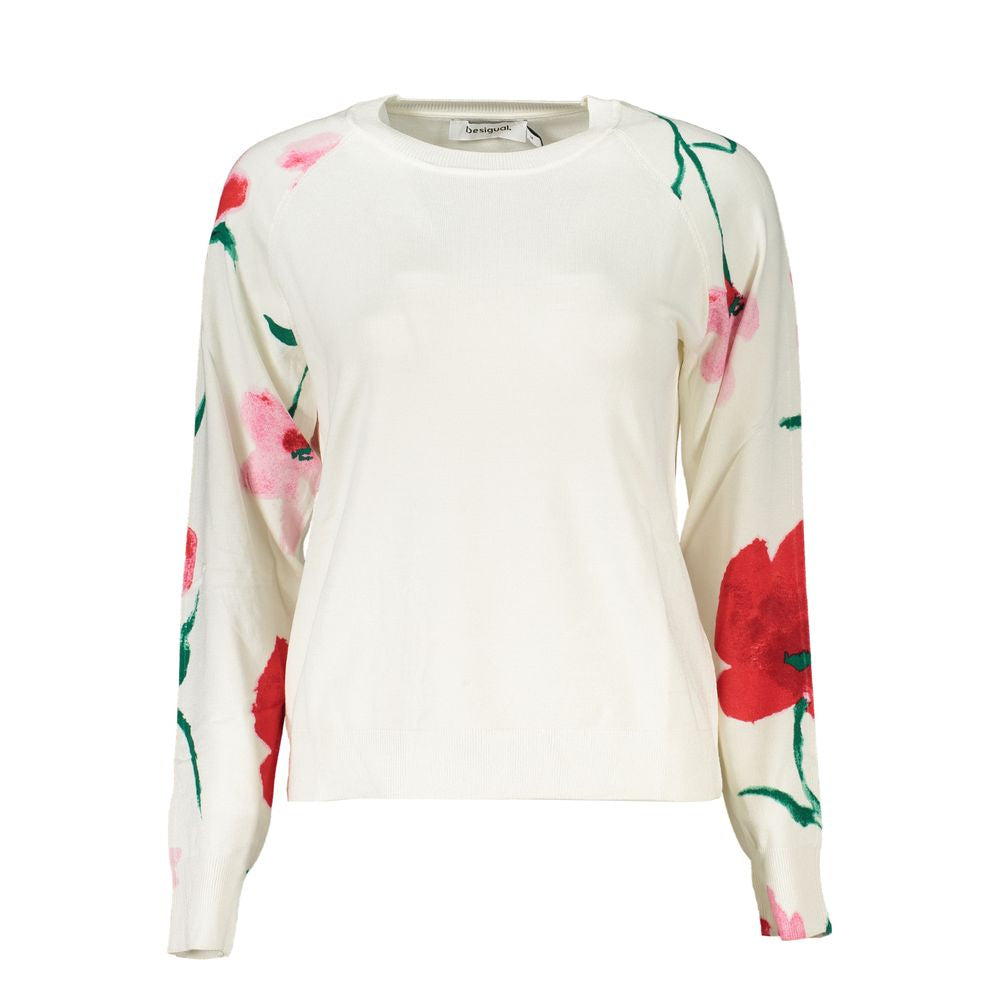 Desigual Elegant sweater med rund hals og kontrastdetaljer