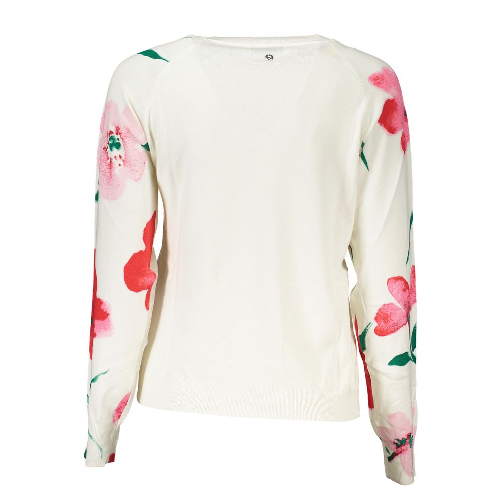 Desigual Elegant sweater med rund hals og kontrastdetaljer