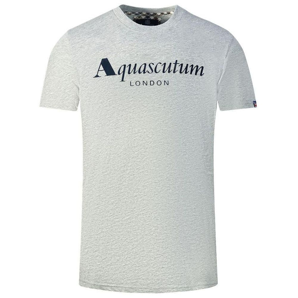 Aquascutum grå bomulds T-shirt til mænd