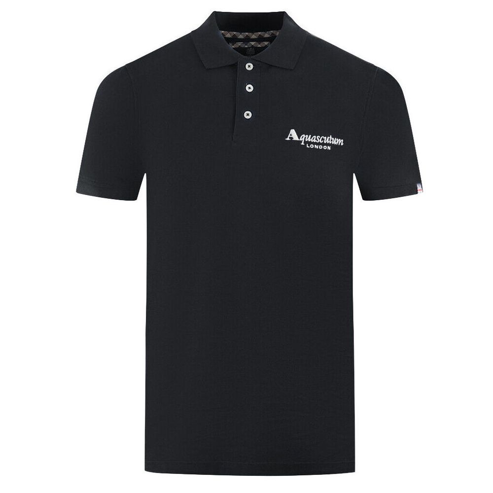 Aquascutum Elegant Contrast Logo Bomuld Poloshirt