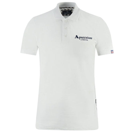 Aquascutum elegant hvid bomulds poloshirt