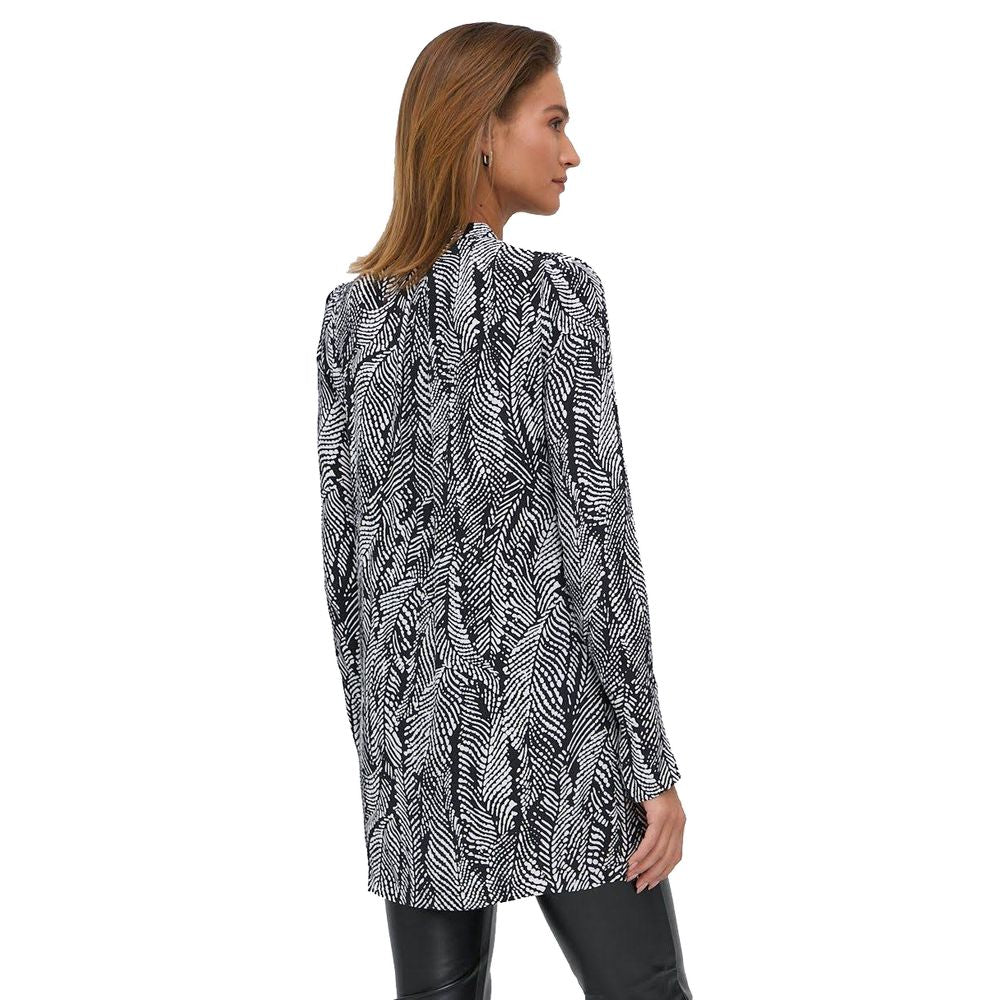 Patrizia Pepe Chic Monochrome Leaf Print Kort Kjole