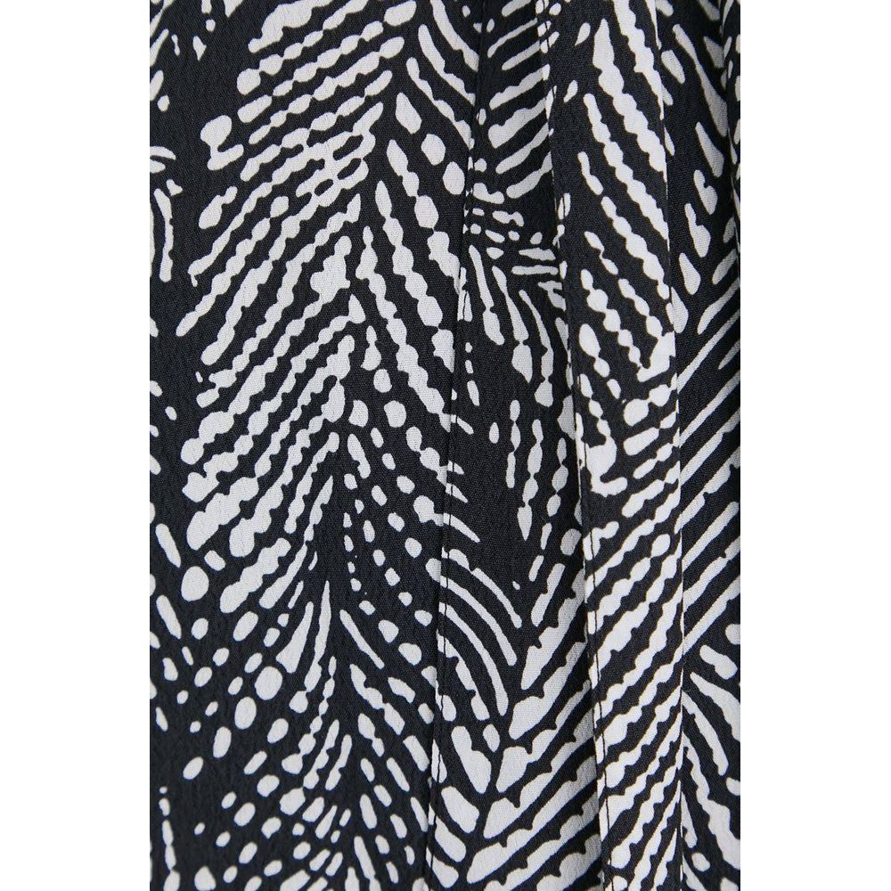 Patrizia Pepe Chic Monochrome Leaf Print Kort Kjole