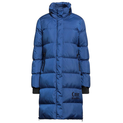 Love Moschino Chic lang dunjakke med logodetalje