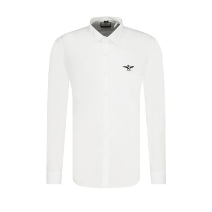 Aeronautica Militare White Cotton Men's Shirt