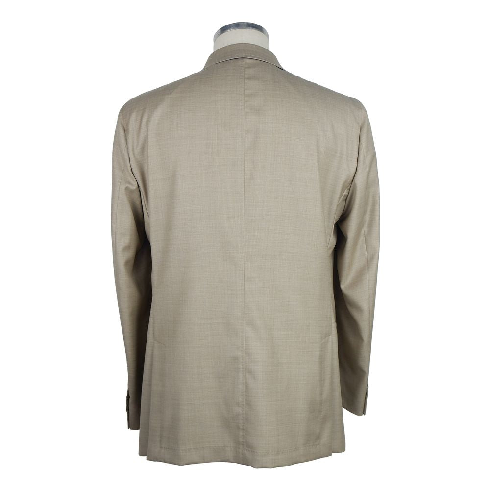 Emilio Romanelli Beige uld herre blazer