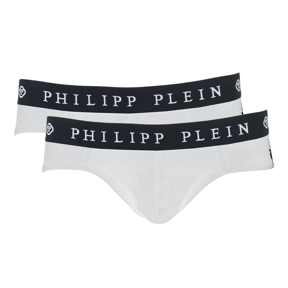 Philipp Plein Hvid Bomuld Herre Boxershorts