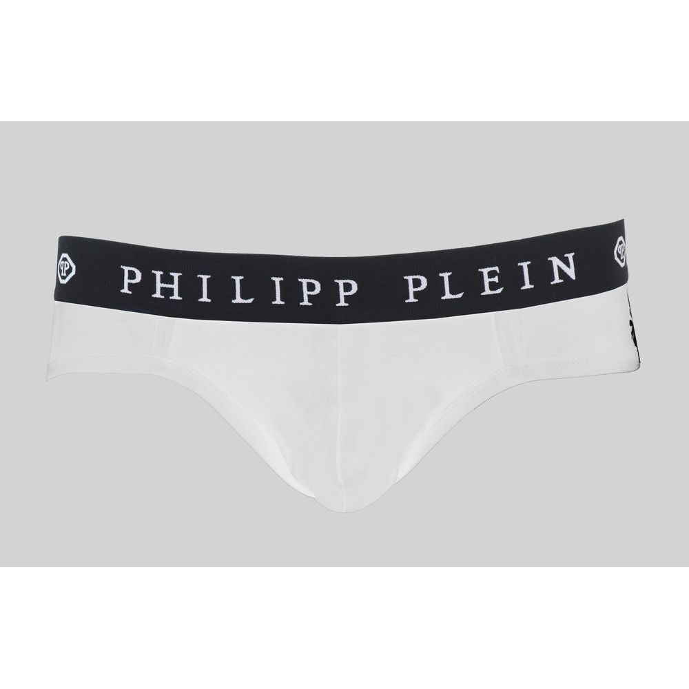 Philipp Plein Hvid Bomuld Herre Boxershorts