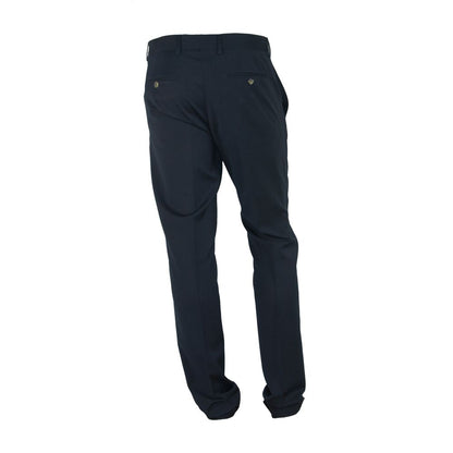 Made in Italy Black Polyester Men's Trouser