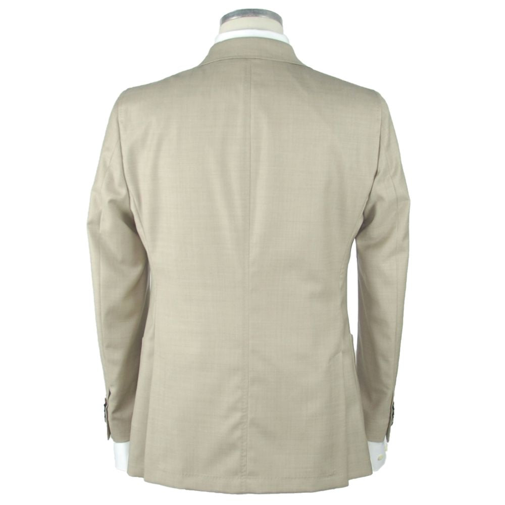 Emilio Romanelli Beige uld herre blazer