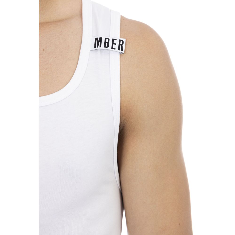 Bikkembergs White Cotton Men's Tank Top