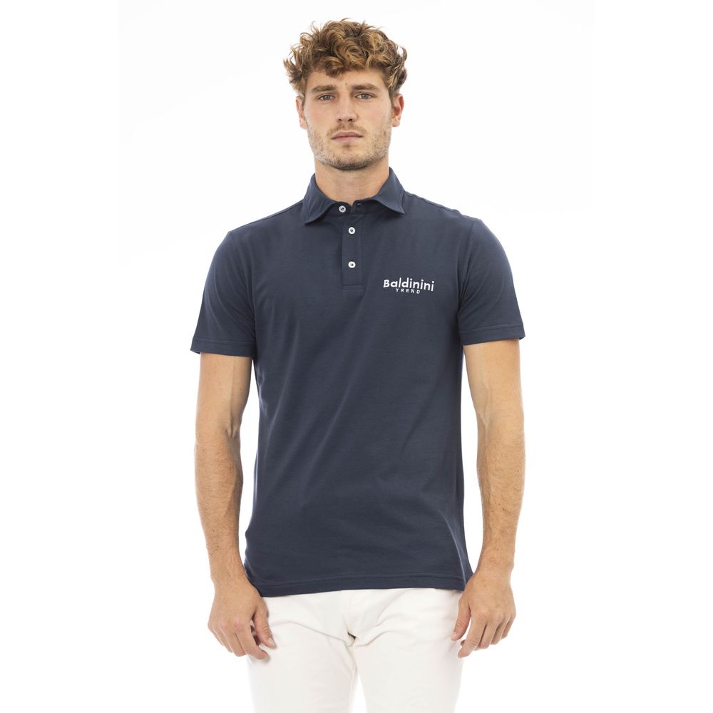 Baldinini Trend Blå Bomuld Polo til mænd