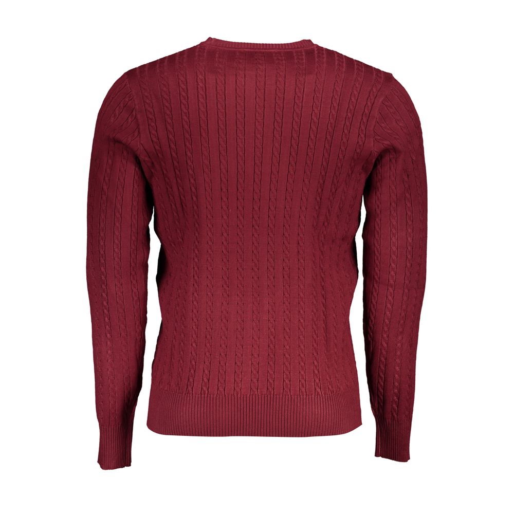 US Grand Polo Chic Pink Broderet Sweater med rund hals