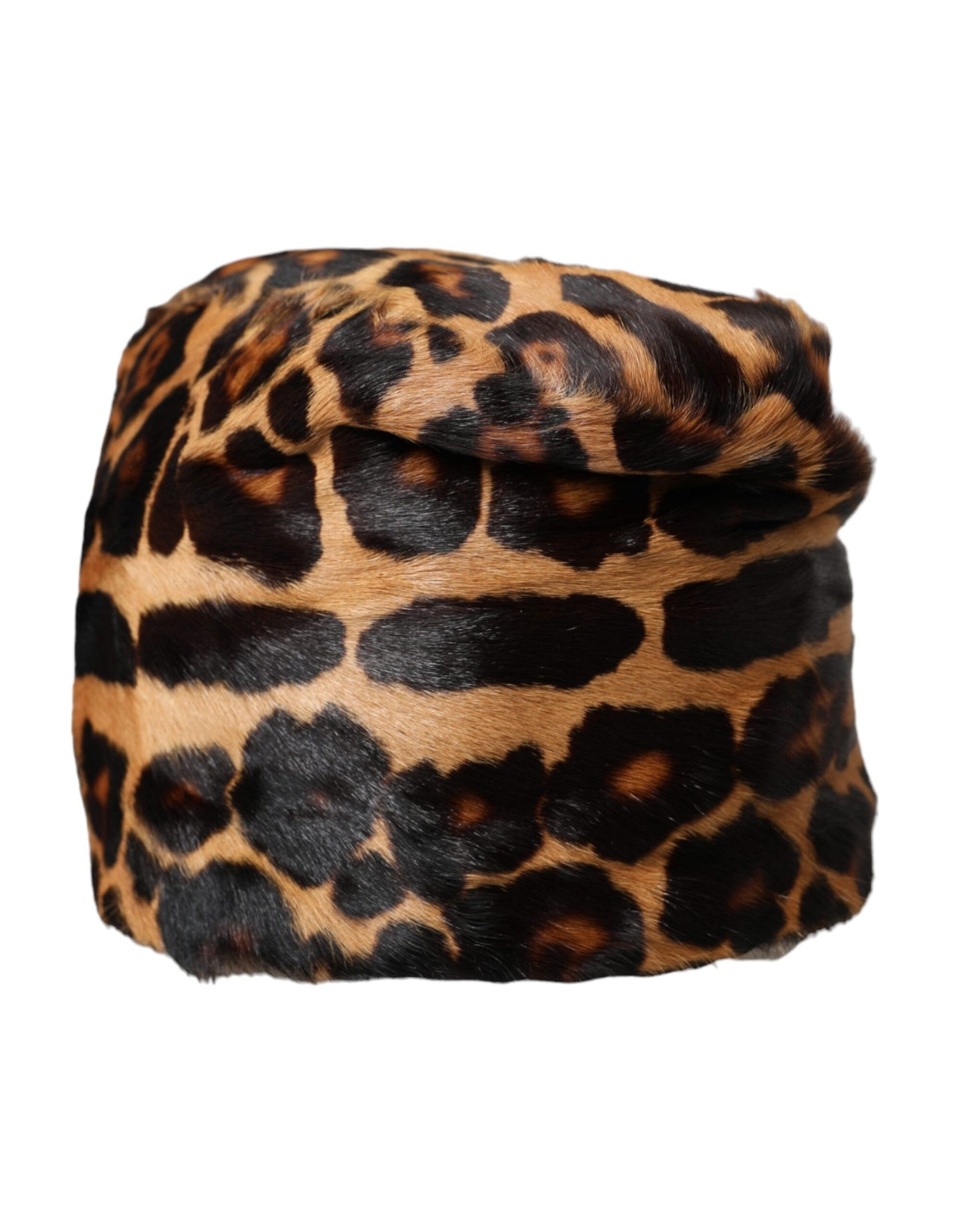 Dolce &amp; Gabbana Brun Leopard Pels Dame Bucket Hat