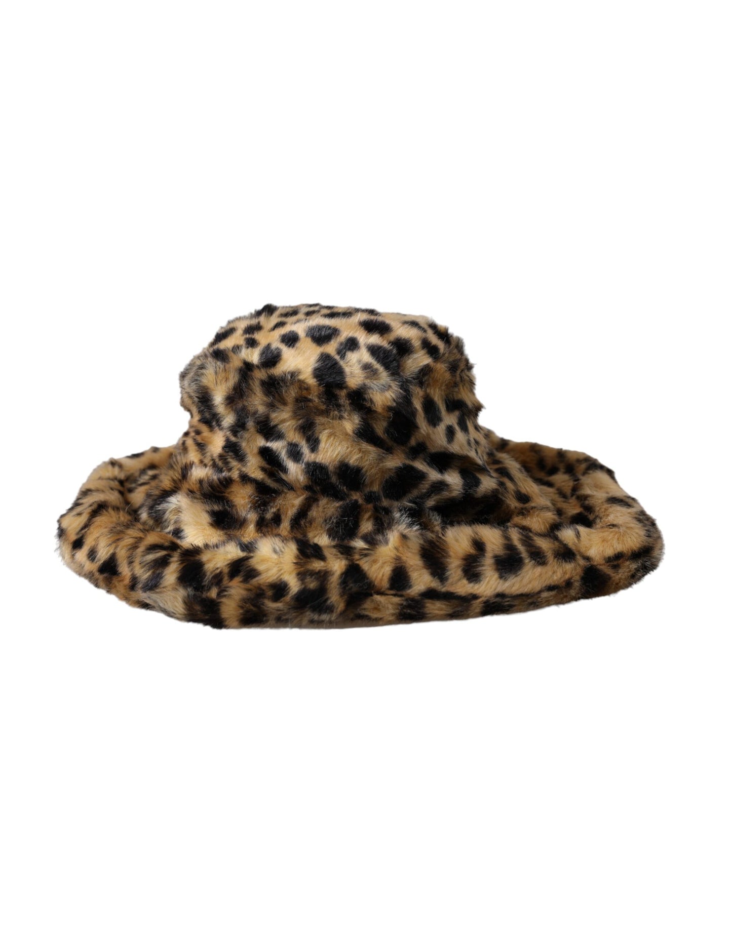 Dolce &amp; Gabbana Brun Leopard Pels Dame Bucket Hat