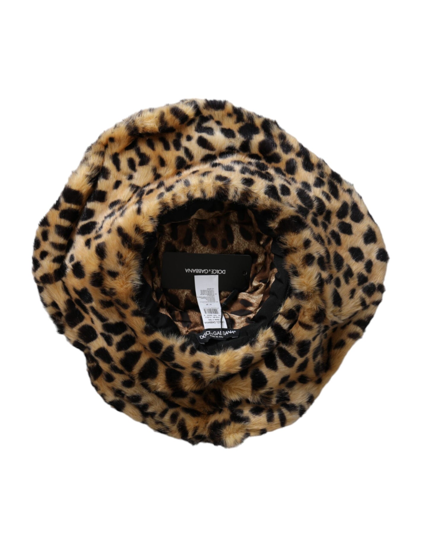 Dolce &amp; Gabbana Brun Leopard Pels Dame Bucket Hat