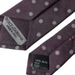 Dolce &amp; Gabbana Lilla 100% Silke Polka Dot Justerbar Slips til mænd