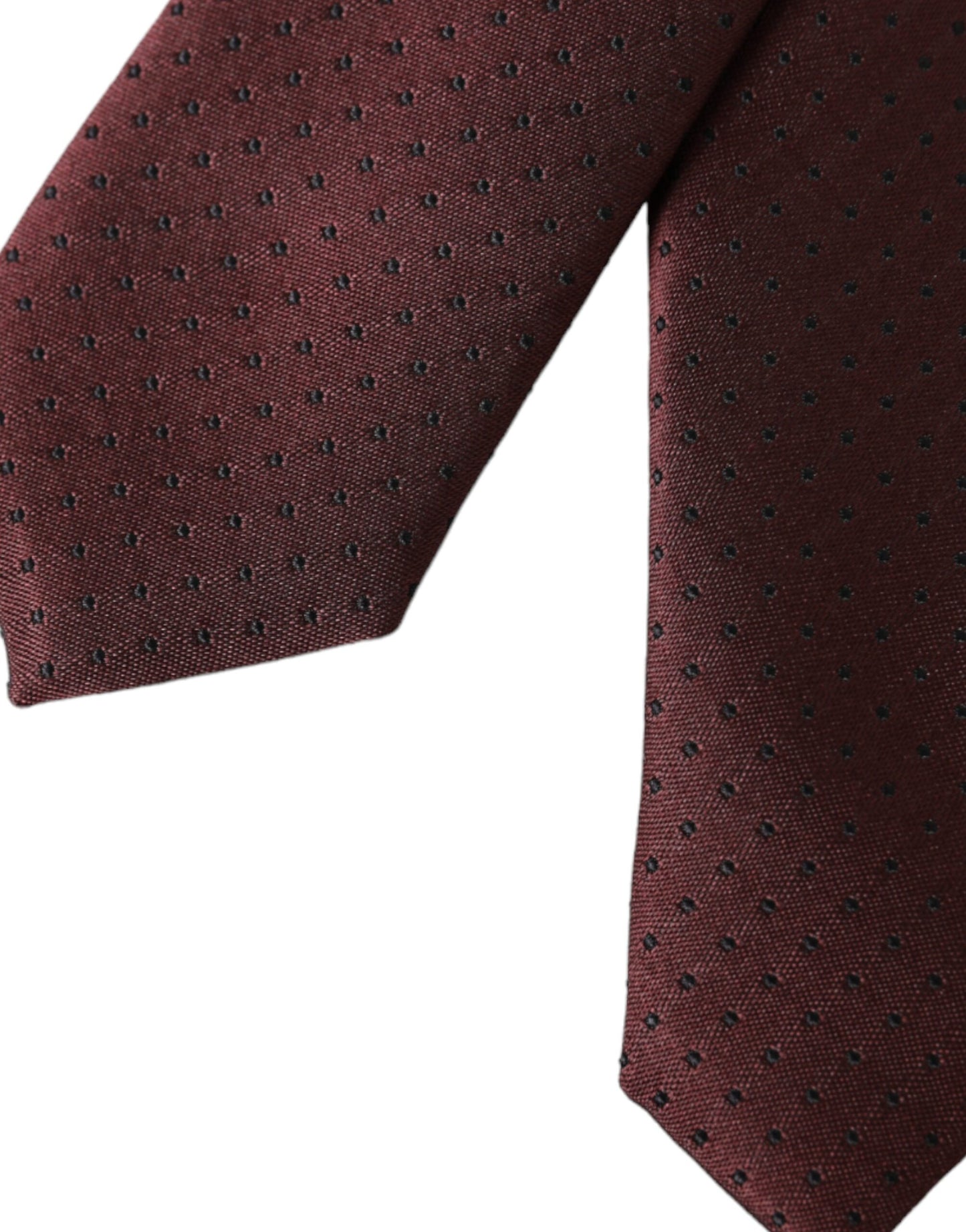 Dolce &amp; Gabbana Maroon Dotted 100% Silke Justerbar Slips til mænd