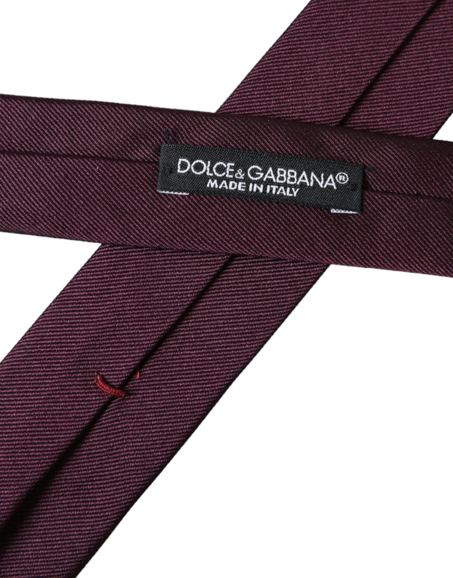 Dolce &amp; Gabbana Bordeaux Solid 100% Silke Justerbar Slips til mænd