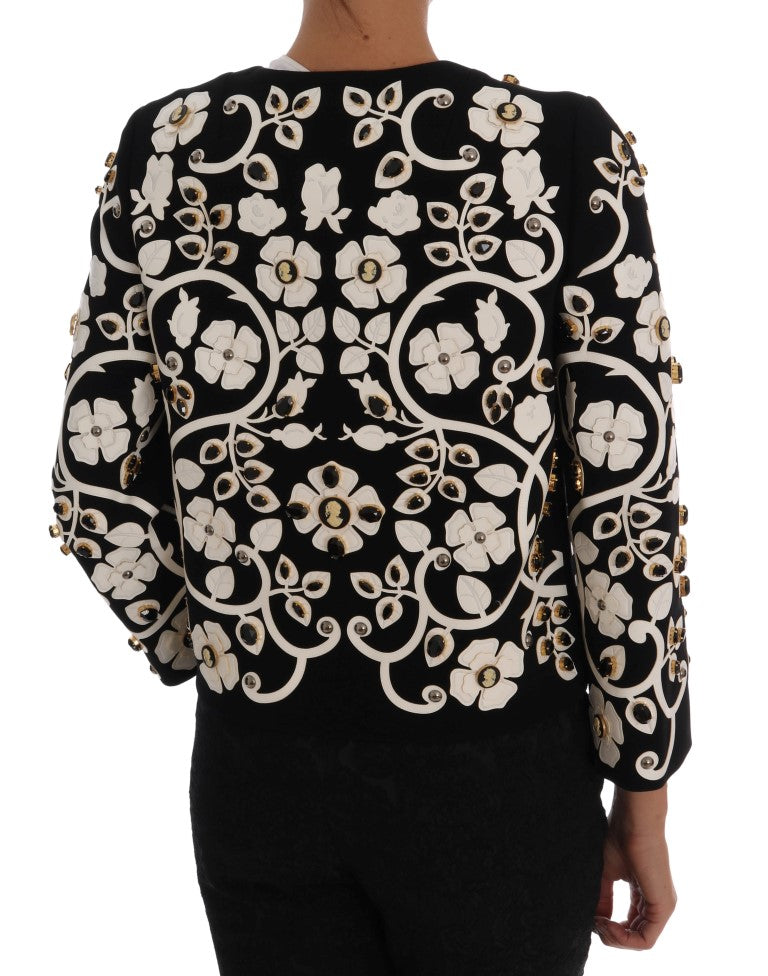 Dolce &amp; Gabbana blomsterbroderet krystaluldsjakke