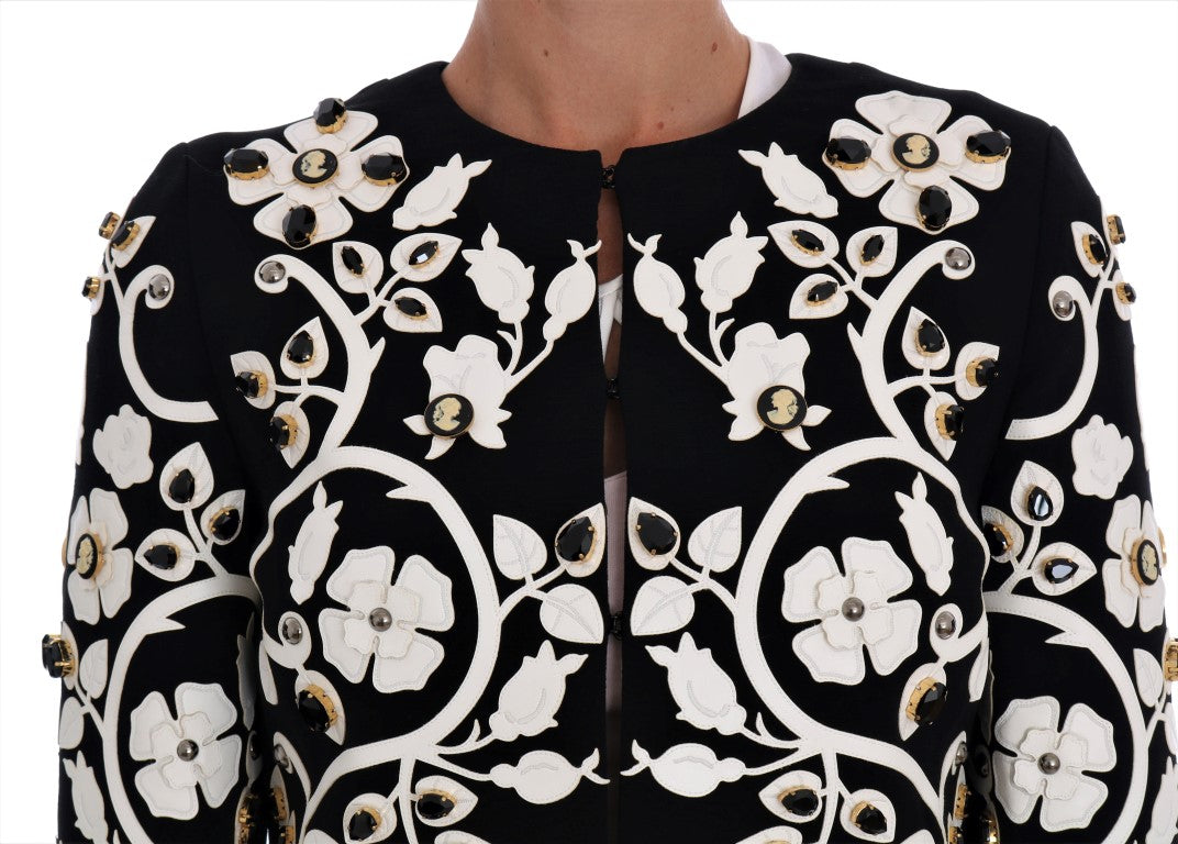 Dolce &amp; Gabbana blomsterbroderet krystaluldsjakke