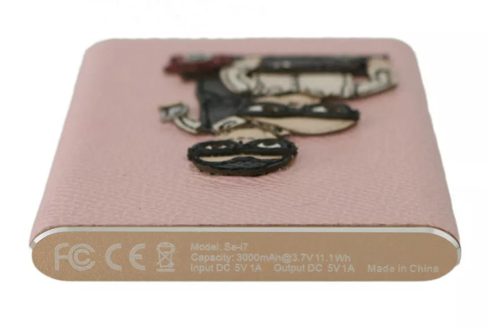 Dolce &amp; Gabbana Chic Pink Læder Power Bank