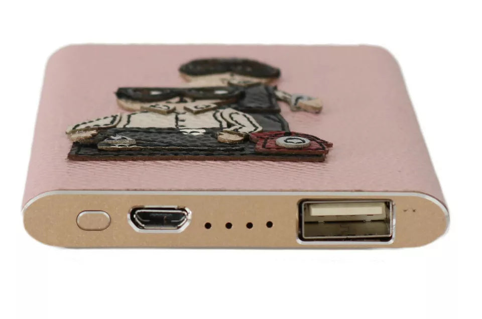 Dolce &amp; Gabbana Chic Pink Læder Power Bank