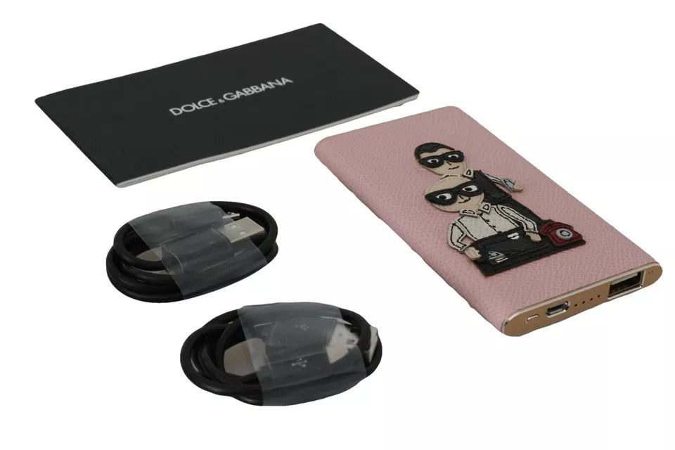 Dolce &amp; Gabbana Chic Pink Læder Power Bank