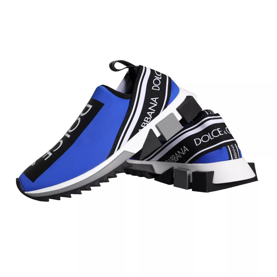 Dolce &amp; Gabbana Blå Logo Lave Sorrento Sneakers Sko