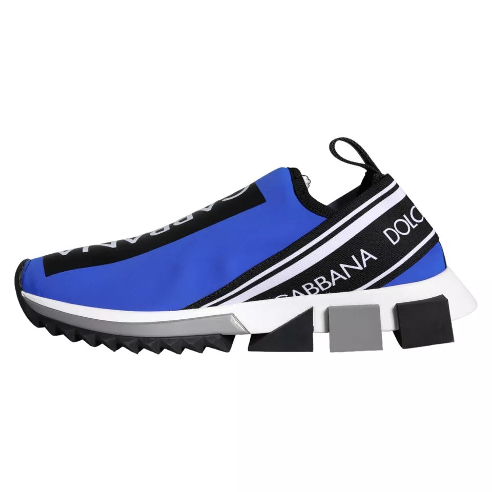 Dolce &amp; Gabbana Blå Logo Lave Sorrento Sneakers Sko