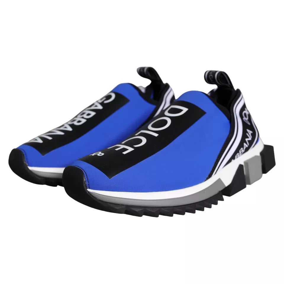 Dolce &amp; Gabbana Blå Logo Lave Sorrento Sneakers Sko