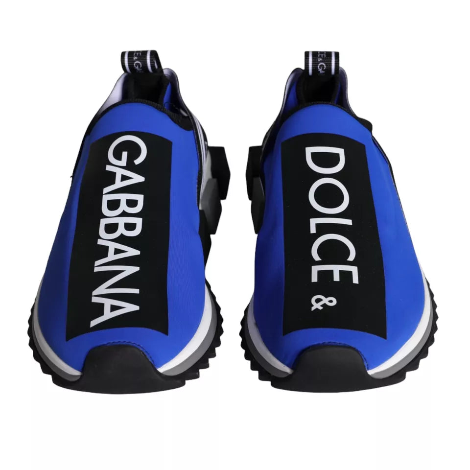 Dolce &amp; Gabbana Blå Logo Lave Sorrento Sneakers Sko
