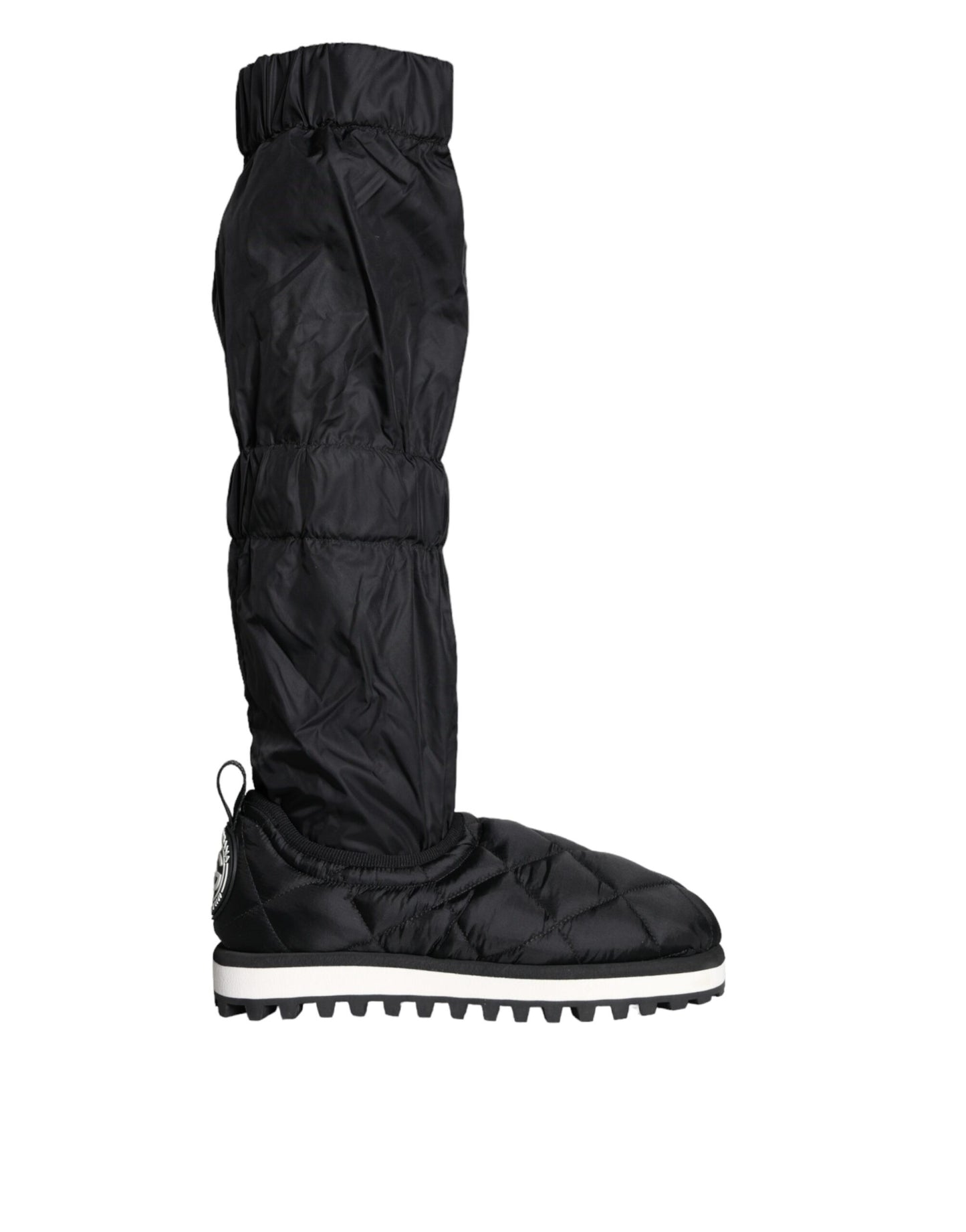 Dolce &amp; Gabbana Sorte Quiltede High Top Støvler Sneakers Sko