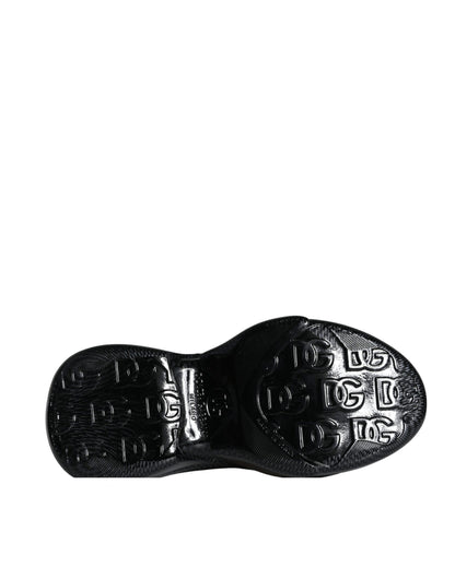 Dolce &amp; Gabbana Sorte Foiled Rubber Toy Low Top Herre Sneakers Sko