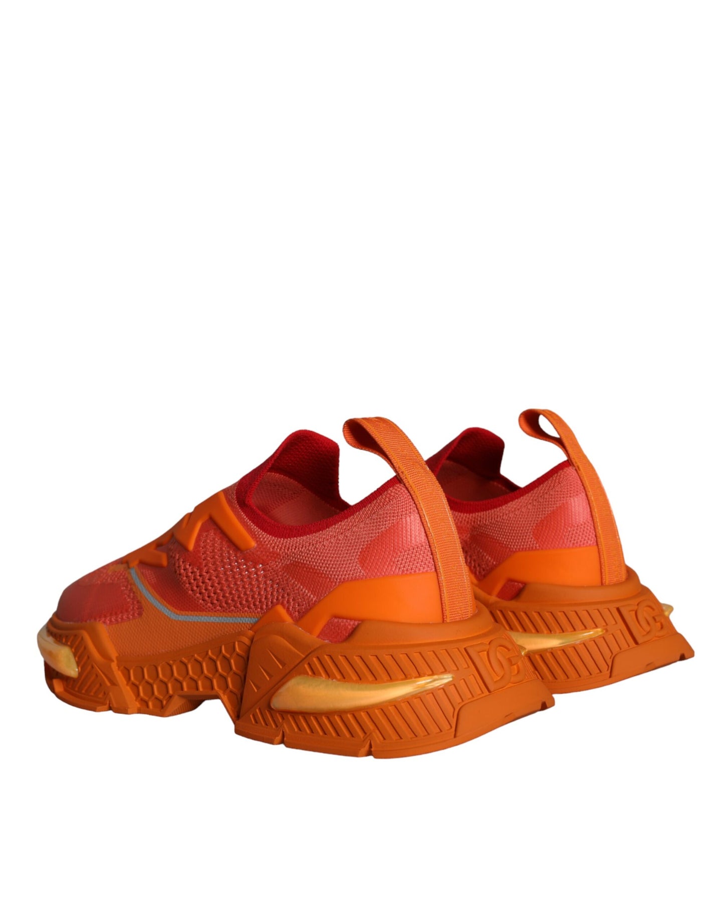 Dolce &amp; Gabbana Orange Airmaster Low Top Herre Sneakers Sko