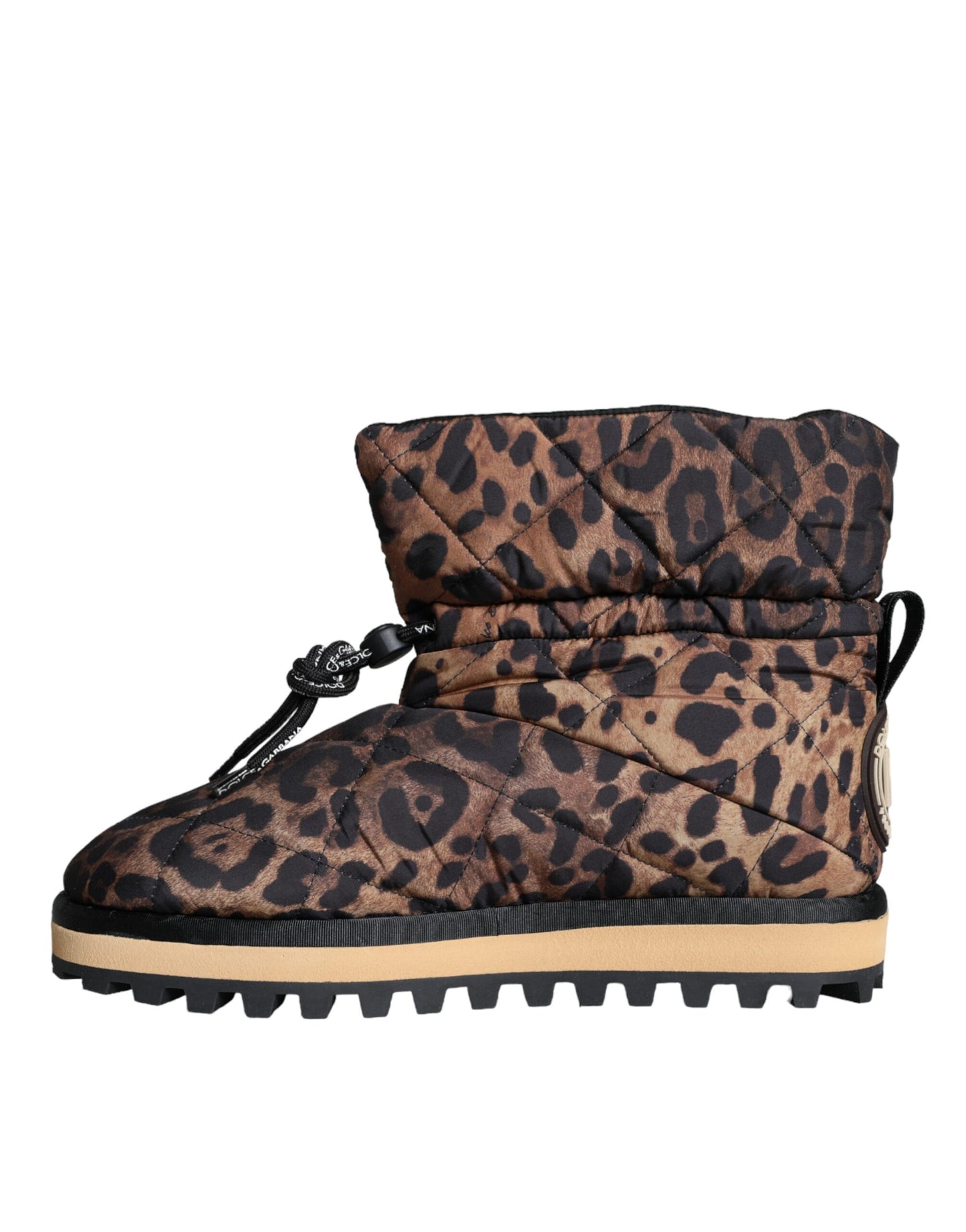 Dolce & Gabbana Brown Leopard Ankle Boots Padded Shoes