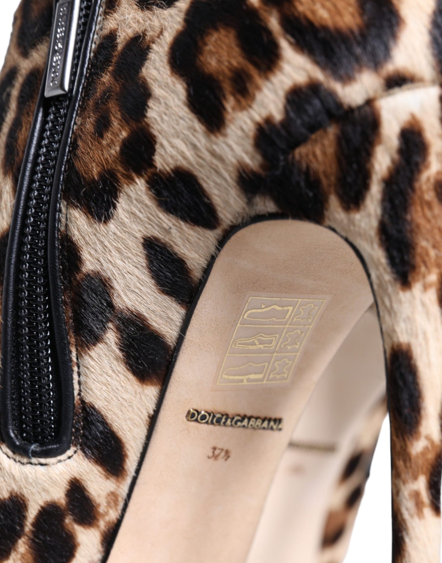 Dolce &amp; Gabbana Brune Leopard Kalveskinds Ankelstøvler Sko