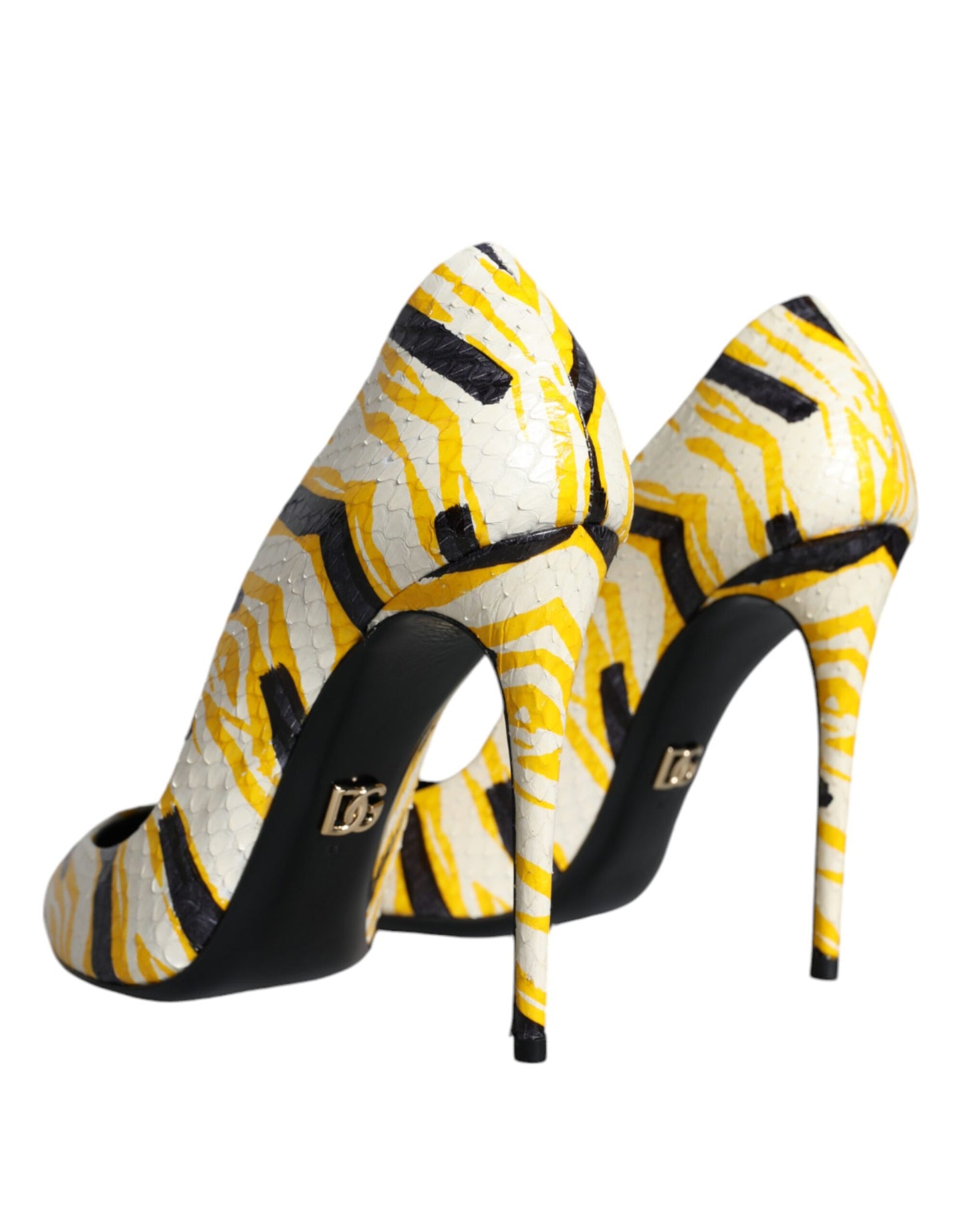 Dolce &amp; Gabbana Flerfarvede Stribede Læder Højhælede Pumps Sko