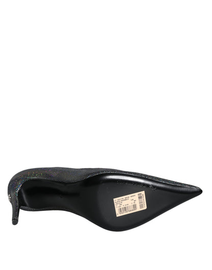 Dolce &amp; Gabbana Flerfarvede Strass Læder Hæle Pumps Sko
