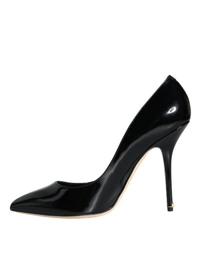 Dolce &amp; Gabbana Sorte Bellucci Pumps i Laklæder med Høje Hæle
