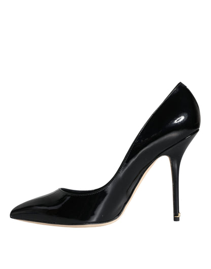 Dolce &amp; Gabbana Sorte Bellucci Pumps i Laklæder med Høje Hæle