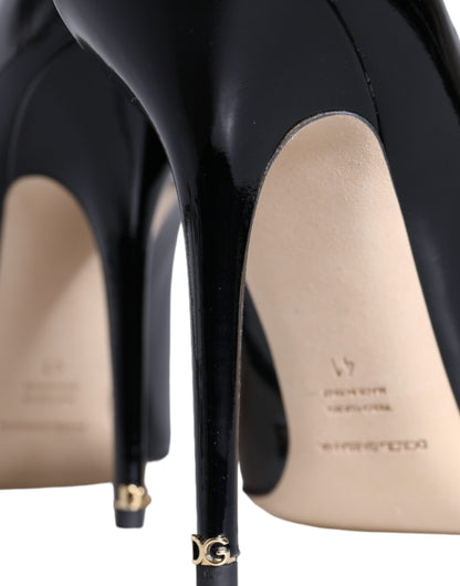 Dolce &amp; Gabbana Sorte Bellucci Pumps i Laklæder med Høje Hæle